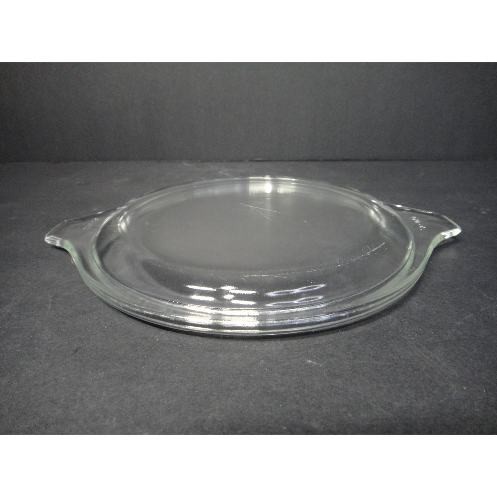 Pyrex Clear Glass Replacement Lid #470-C Round Casserole Cover Tab Handles VTG